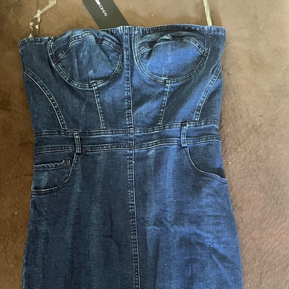 🚨Fashion Nova Denim Midi Dress